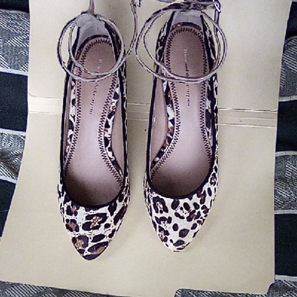 Pilcro and the Letterpress Leopard Print Heeled Pimps